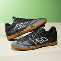 Low‑cut IC Indoor Flat Soccer Shoes, Light PU Upper, Flexible Rubber Flat Sole, Unisex Adult Five‑a‑side Training Shoes