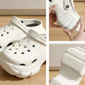 Women's Lace Blocks Jelly Shoes Summer Outdoor Activities, Cute Thick Sole Non-Slip Increased Toe Cap Sandals