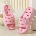 Quick Drying Drainage Bathroom Slippers Women Men EVA Soft Sole Hollow Shower Slides Non-Slip Silent Home Sandals Couple Shoes
