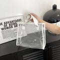 Spring Summer Women Large Capacity Transparent Tote Bag Jelly PVC Shoulder Bag Large Outing Beach Shopping Bag Casual Handbag