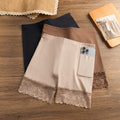 Women's Lingerie Sexy BZEL Women's Lace Trim Tummy Control Butt Lift Safety Shorts Phone Pocket Sexy Lingerie Seamless Breathable Female Comfort Boxer