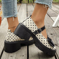 Spring/Autumn Elegant and Sexy Wave Point Root Thick Bottom Mother Shoes Fashionable Best Selling New Comfortable Women's Shoes