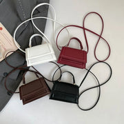 Vintage Versatile Shoulder Crossbody Bag Mini Size Solid Color Lady Handbag PU Leather Coin Purse for Women