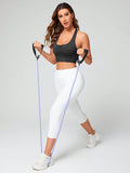 Women Seamless Racerback Sports Bra Breathable Shockproof Yoga Crop Top Gym Workout Push Up Fitness Vest
