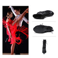 DKZSYIM Latin Dance Shoes Women Red Black Ballroom High Top Jazz Shoes Ladies Men's 5-11cm Heels Salsa Tango Dancing Shoes