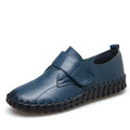 Genuine Leather Shoes For Woman Autumn Flats Female Hook Loop Orthopedic Shoes Big Size 42 Women's Loafers Ladies Blue Moccasins
