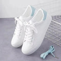 New Women Sneakers Fashion Breathble Vulcanized Shoes Pu Leather Platform Shoes White Lace Up Casual Shoes Zapatos Mujer