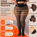 2026 New One Seam Fleece Lined Tights Sexy Black Shaping Thermal Leggings Translucent Pantyhose Sheer Fleece Leggings Plus Size