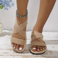Soft-soled Lightweight Casual Elastic Strap Sports Sandals for Women, Summer Non-Slip Flat Beach Shoes, New Women's Shoes