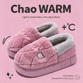 Winter Warm House Slippers for Men Women Cute Bear Plush Lining Indoor Shoes Thick Soft Sole Fuzzy Comfortable Home Footwear