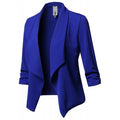 New 2025 Women's Blazer Solid Color Elegant Office Top Versatile Cardigan Coat Collar Fashion Casual Jacket for Female