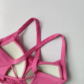 High Support Sports Bra For Women Crisscross Back Yoga Bra Padded Fitness Crop Top Side Support To Reduce Side Boob For Training