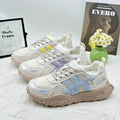 Women Retro Color Block Mesh Chunky Sneakers Summer Breathable Thick Platform Non Slip Dad Shoes Height Increasing Casual