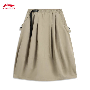 Women's skirt long outdoor LI-NING CUUNTERFLOW Women's LN WATER PROOF loose long skirt outdoor series Casual comfortable bottoms ASKV294