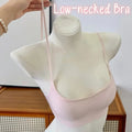 Seamless Low-necked Bra Shockproof Close-fitting Square-cut Collar Bralette Adjustable Lingerie