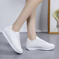 2024 Spring Summer Little White Shoes Female Black Flat Leather Sneakers Loafers Women Casual Shoe Zapatillas Mujer Chaussure