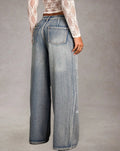 Full-Drill High-Waist Wide-Leg Denim Jeans Women Sparkling Water Diamond Long Pant Jeans Trendy Hot Girl Street Style Trousers