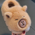 Capybara Children's Winter Cotton Slippers New Boys Girls Cartoon House Slippers Non Slip Comfortable Soft Sole Plush Slippers