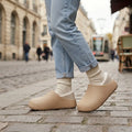 New Winter Waterproof Warm Cotton Slippers Women Men Thick Sole Indoor House Shoes Non-Slip EVA Plush Fuzzy Couple Footwear