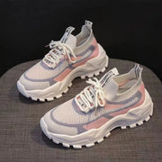 New Women's Casual Shoes Ultra Light Summer Breathable Fly Woven Mesh Shoes for Girls and Students Outdoor Running Sports Shoes