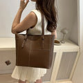 High-quality Leather Large-capacity Commuter Tote Paris New High-level Sense of Fashion Trend Leather Women's Bags Large Bags