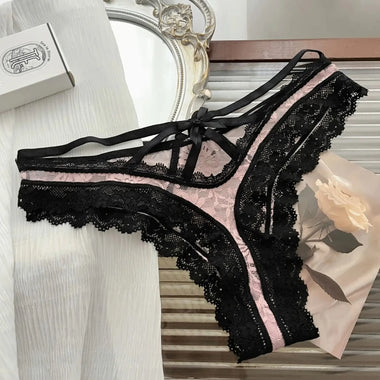 Women Panties Sexy Lace Women's Thong Perspective Thongs Low Waist T-Back Briefs Female Underpants Soft Breathable Sexy Lingerie