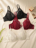 Women Lace Underwire Unpadded Bra Push Up Demi Cup Sexy Lingerie Comfortable Full Support T-Shirt Bras for Daily Wear