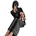 Ice Silk Women's Pajamas Spring And Summer New Full-Print Heart Student Homewear Long Sleeve Long Pants Women's Two-Piece Set