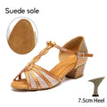 SWDZM Girls Latin Dance Shoes Tango Ballroom Shoes Ladies Girls Salsa Sandals Soft Sole Dancing Shoes for Women Dance Shoes
