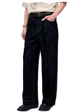 High Waist Jeans Pants Wide Leg Retro Men's High Waist Wide Leg Jeans Loose Fit Denim Pants Breathable Casual Stretchy Heavyweight Cotton Y2K Baggy Trousers