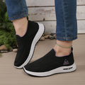 Women's Breathable  Slip-On Sneakers Comfortable Non-Slip Walking Shoes for Elderly Casual Sport Shoes