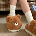 XIXITIAO Winter Plush Home Slippers Men Women NEW Fashion Soft Comfort Warm Fluffy 3D Bear House Shoes Antislip Indoor Footwear