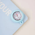 Nurse Doctor Unisex Colourful Silicone Pocket Watches Clock Head Face Parts For Badge Reel Keychains Lanyards Key Rings Rope
