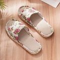 Fashion Floral Slippers Women Casual Comfortable Indoor Home Flat Shoes Anti Slip Sandals Spring Autumn September Essential