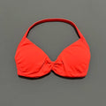 NCOYOE Women Halter Sports Bra V-Neck Padded Yoga Bra Removable Cups Butter Soft Seamless Workout Gym Fitness Activewear Top