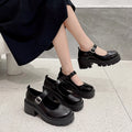 Patent Leather High Heels Mary Jane Shoes Women Japanese Style Ankle Buckle Platform Pumps Woman Punk Jk Uniform Lolita Shoes 43