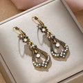 1pcs Vintage Chic Openwork Teardrop Shaped Earrings Perfect Jewelry Accessories Women’s Everyday Formal Occasions