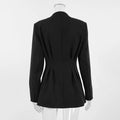 Women Blazer Coats Jackets Suits Stand Collar Coat Solid Slim Fit Y2k Streetwear Jacket Work Tight Waist Outerwear Autumn Winter
