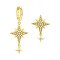 Original 2026 S925 Sterling Silver Zircon 18K Gold Lining Vintage Hoop Earrings for Women Birthday Party Wedding Gift Jewellery