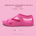 Women's EVA Yoga Shoes Solid Color Closed Toe Sandals Summer Lightweight Non-slip Ladies' Flat Shoes Casual Walking Footwears