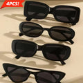 3/4PCS Unisex Cat Eye Round Square Plastic Frame Fashion Sunglasses for Outdoor Travel Hiking Sun Glasses for Men Women