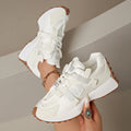 Comfortable Low Top Lace Up Women's Sneakers Thick Soled Casual Loafers 2026 New Fashion Outdoor Casual Women Shoes