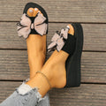 Summer Sandals for Women, Bow-Knot Slippers, High-Heeled Flip-Flops, Fashionable Wedge-Heeled Thick-Soled Beach Shoes for Outdoor Wear at the Beach