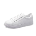 New Women Sneakers Fashion Breathble Vulcanized Shoes Pu Leather Platform Shoes White Lace Up Casual Shoes Zapatos Mujer