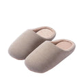 Women Solid Color Slippers Autumn Winter Thin Velvet Mute Soft Bottom Non-Slip Soft Comfortable Women Indoor Floor Home Shoes