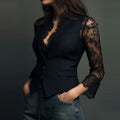 Women's Blazer Jacket Women's Fashion Sexy Blazer Coat Elegant Stylish Design Office Lady Suit Jacket Outerwear for Professional Women