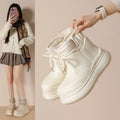 Boots Winter Warm Cotton Snow Booties Mid Calf Design Waterproof Non Slip Extra Fleece Lined Versatile Short Boots Ladies Footwear