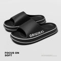 Feslishoet Women Letter Slippers Beach Slides Solid Color Mens Thick Sole Indoor Bathroom Anti Slip Shoes Summer Couple Sandals