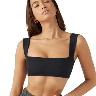 Women Soft Compression Firm Control Supportive Square Neck Sports Bra New Shoulder Solid Color Showing Running Sports Yoga Bra
