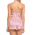 Women Sexy Ice Silky Pajamas Fashion Sleepwear Camisole and Shorts Black Gray Comfortable Casual Summer